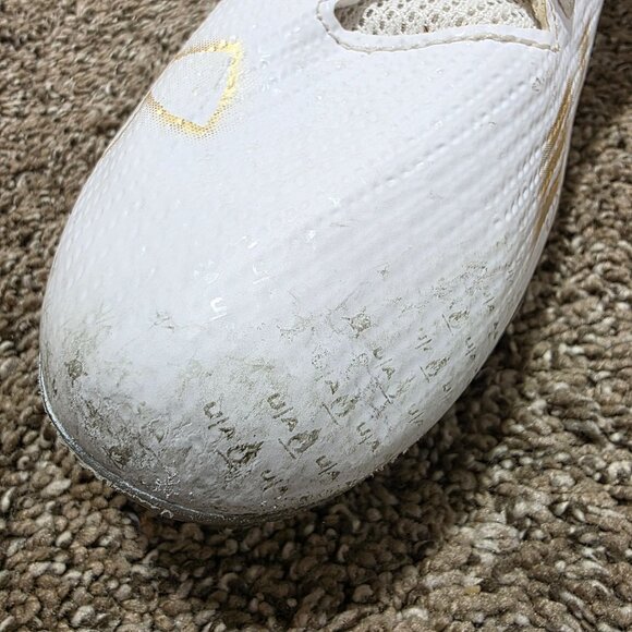 Under Armour Football Cleats White/Gold Men’s Size 8.5 Pre-Owned - Picture 3 of 13